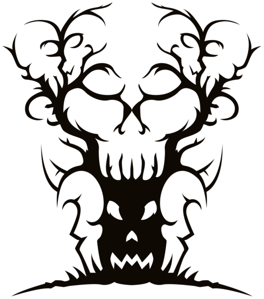 This png image - Scary Spooky Tree PNG Clipart Image, is available for free download