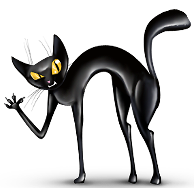 This png image - Transparent Haunted Black Cat, is available for free download