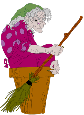 This png image - Ugly Witch with Broom PNG Clipart, is available for free download