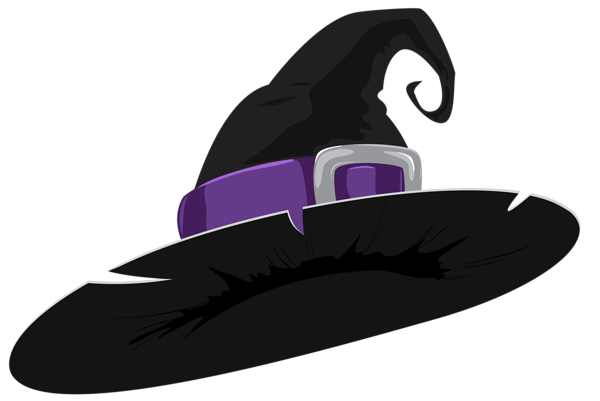 This png image - Witch Hat Black and Purple PNG Clipart Image, is available for free download