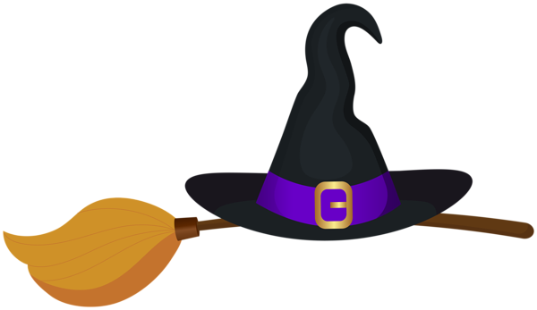 This png image - Witch Hat and Broom PNG Clipart, is available for free download