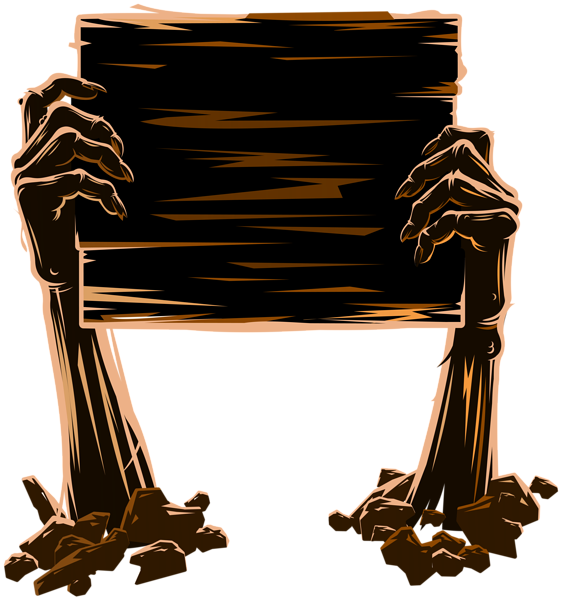This png image - Zombie Hands Holding Board PNG Clip Art Image, is available for free download