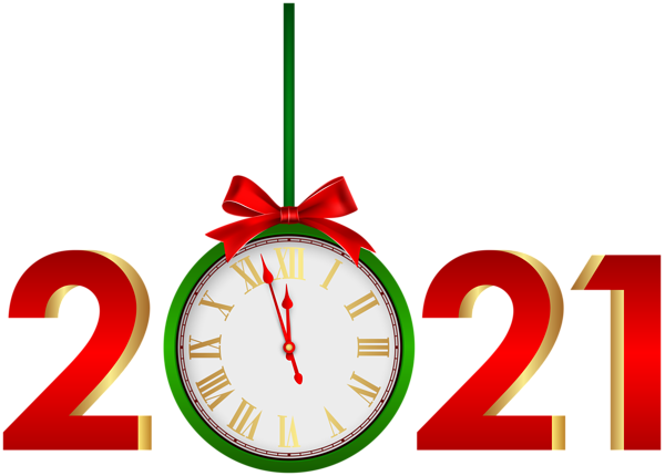 2021 with Clock Red Green PNG Clipart | Gallery ...