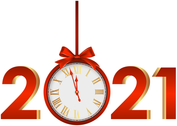 2021 with Clock Red PNG Clipart | Gallery Yopriceville ...