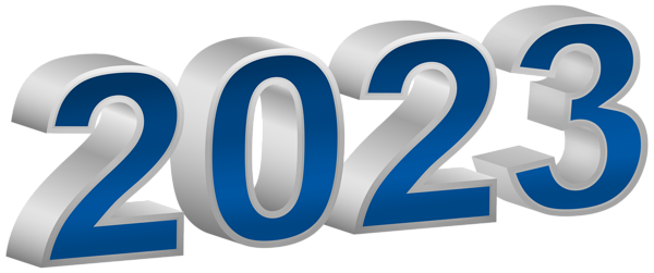 This png image - 2023 Blue White 3D PNG Transparent Clipart, is available for free download