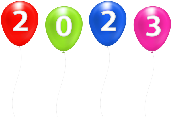 This png image - 2023 Color Balloons Clip Art Image, is available for free download
