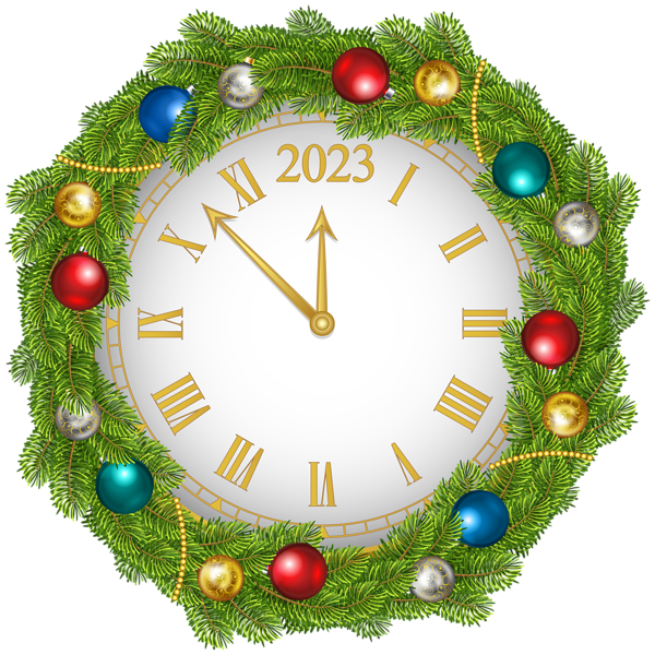 This png image - 2023 New Year Clock PNG Clipart, is available for free download
