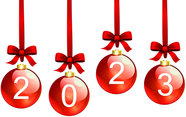 This png image - 2023 Red Christmas Balls PNG Clipart, is available for free download