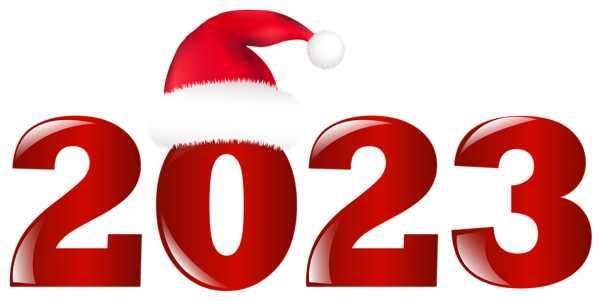 This png image - 2023 with Christmas Hat PNG Clipart, is available for free download