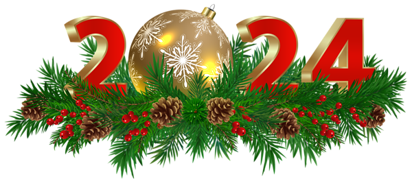This png image - 2024 Christmas Decoration PNG Clip Art Image, is available for free download