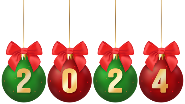 This png image - 2024 Christmas Red Green Balls Transparent PNG Clipart, is available for free download