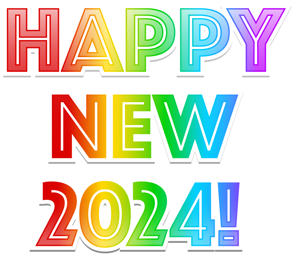 This png image - 2024 Colorful Happy New Year PNG Clipart, is available for free download