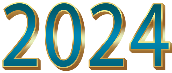 This png image - 2024 Gold Blue PNG Clipart, is available for free download