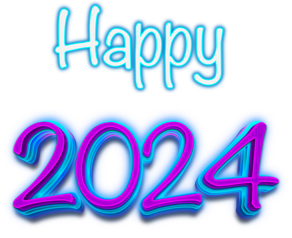 This png image - 2024 Neon PNG Clipart, is available for free download