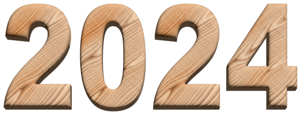 This png image - 2024 Wooden Text PNG Clipart, is available for free download