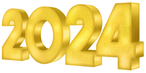This png image - 2024 Yellow 3D PNG Clipart, is available for free download