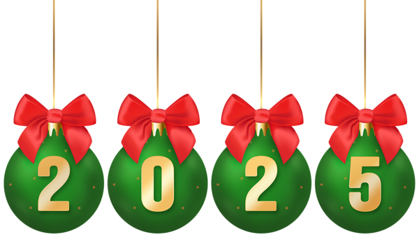 This png image - 2025 Christmas Green Balls Transparent PNG Clipart, is available for free download