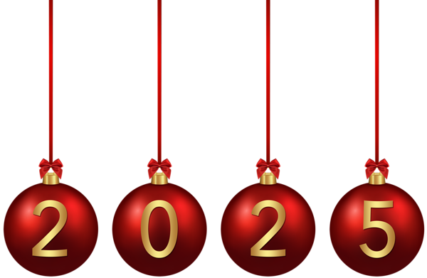 This png image - 2025 Christmas Red Balls PNG Image.png, is available for free download