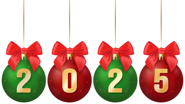 This png image - 2025 Christmas Red Green Balls Transparent PNG Clipart, is available for free download