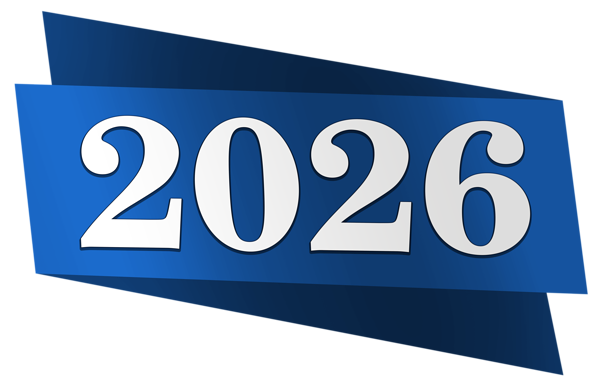 This png image - 2026 Blue Banner Clipart, is available for free download