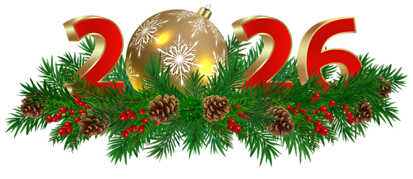This png image - 2026 Christmas Decoration PNG Clip Art Image, is available for free download