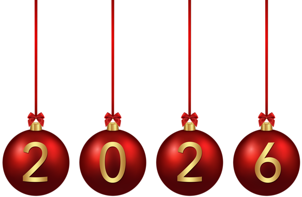 This png image - 2026 Christmas Red Balls PNG Image.png, is available for free download