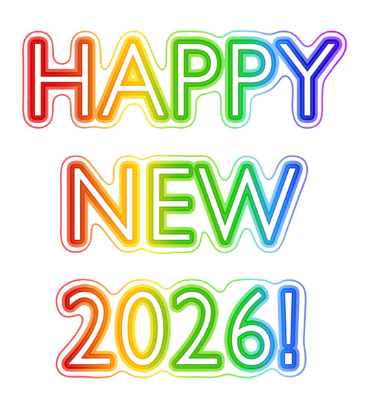 This png image - 2026 Colorful Happy New Year PNG Clipart, is available for free download