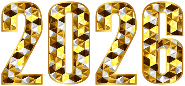 This png image - 2026 Deco Gold Clipart, is available for free download