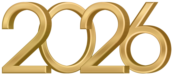 This png image - 2026 Gold Transparent PNG Clipart, is available for free download