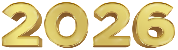 This png image - 2026 Golden Transparent Clipart, is available for free download