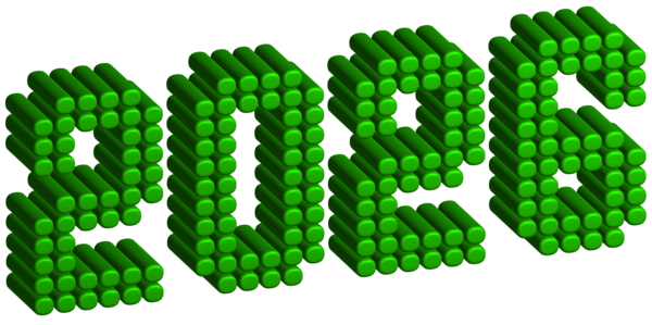 This png image - 2026 Green Dots 3D PNG Clipart, is available for free download
