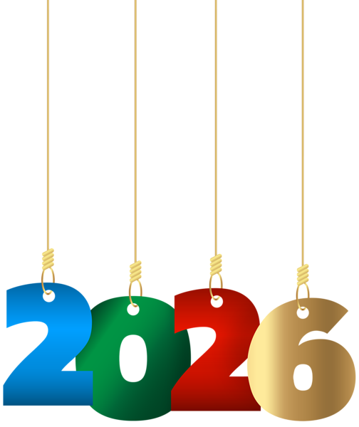 This png image - 2026 Hanging Transparent PNG Clip Art Image, is available for free download