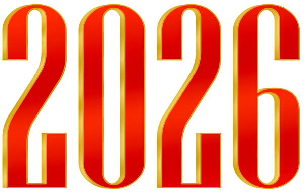 This png image - 2026 Red Gold PNG Clipart, is available for free download