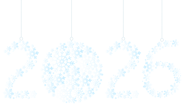 This png image - 2026 Snowflakes PNG Clipart Image, is available for free download