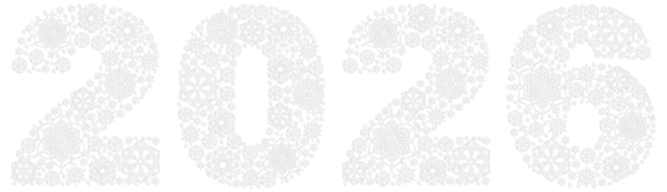 This png image - 2026 White Snowflakes Style PNG Clipart Image, is available for free download