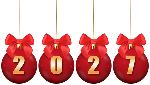 This png image - 2027 Christmas Red Balls Transparent PNG Clipart, is available for free download