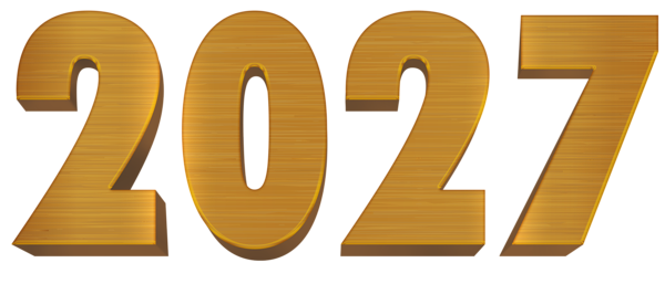 This png image - 2027 Gold Metalic PNG Clipart, is available for free download