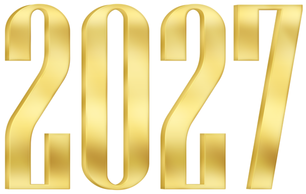 This png image - 2027 Golden PNG Clipart, is available for free download