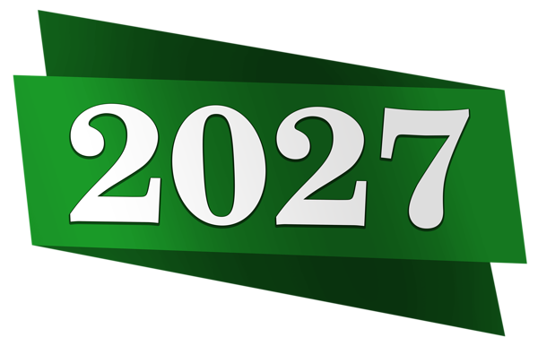 This png image - 2027 Green Banner Clipart, is available for free download