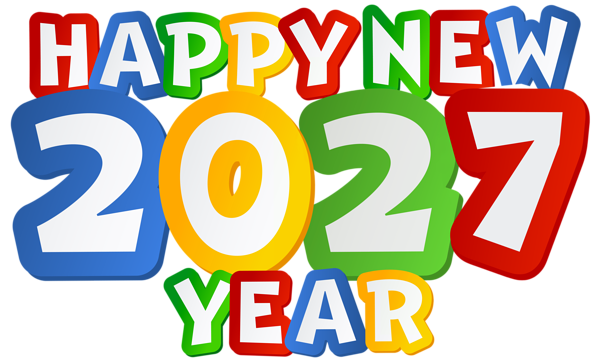 This png image - 2027 Happy New Year Clip Art PNG Image, is available for free download