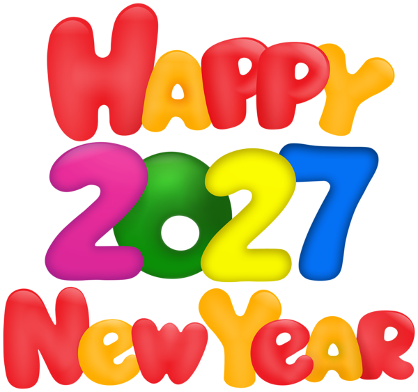 This png image - 2027 Happy New Year Transparent PNG Clipart, is available for free download