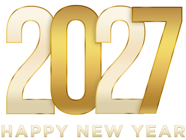 This png image - 2027 New Year PNG Clip Art Image, is available for free download