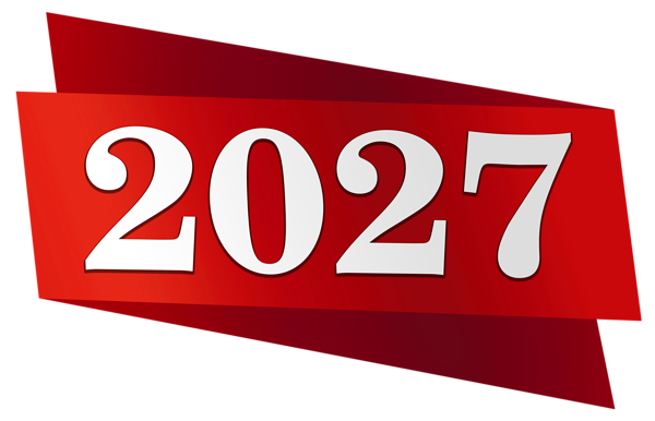 This png image - 2027 Red Banner Clipart, is available for free download