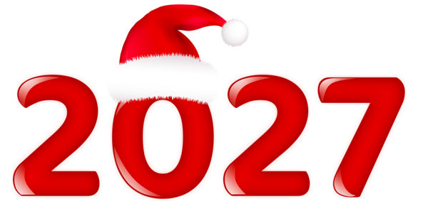 This png image - 2027 with Christmas Hat PNG Clipart, is available for free download