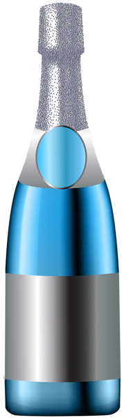 This png image - Champagne Bottle Blue PNG Clip Art Image, is available for free download