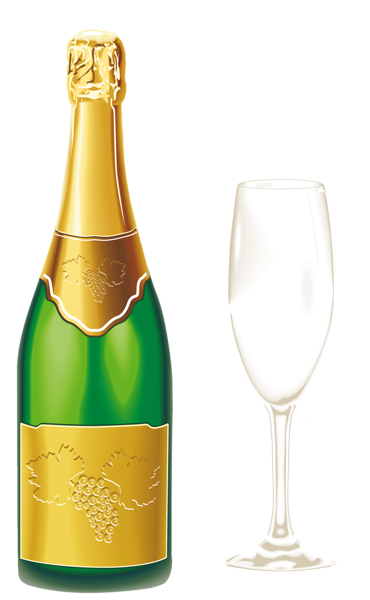 This png image - Champagne with Glass PNG Clipart, is available for free download