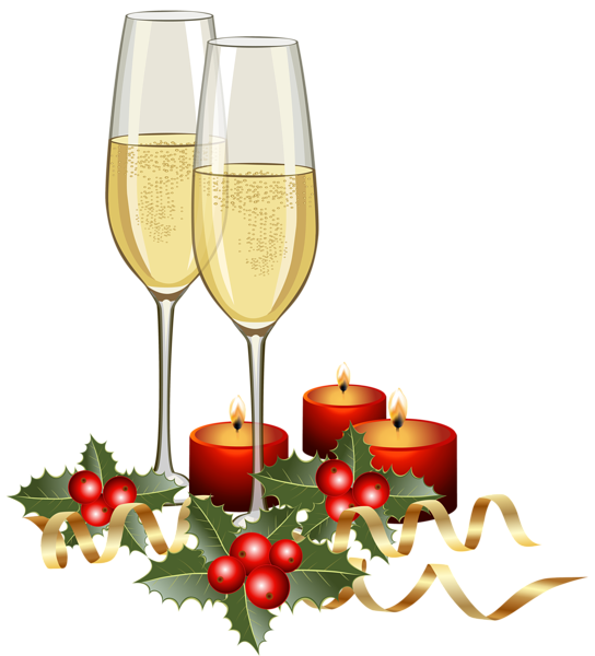 This png image - Christmas Champagne and Candles PNG Clipart Image, is available for free download