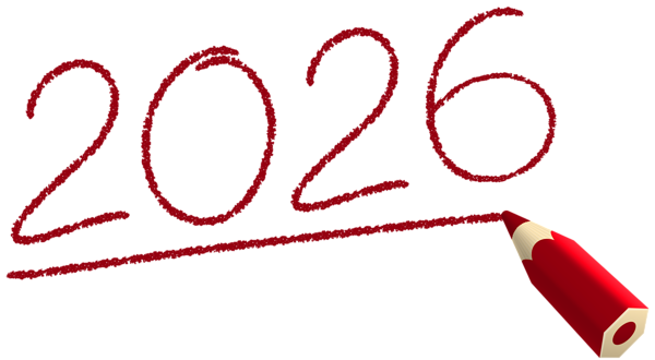 This png image - Deco 2026 with Pencil PNG Clipart, is available for free download
