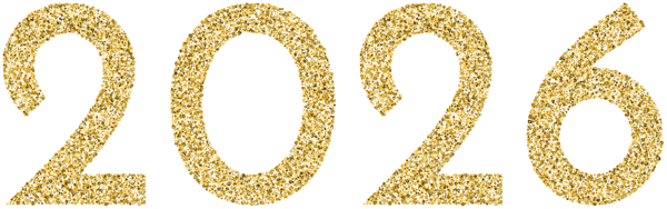 This png image - Gold 2026 Transparent PNG Clipart, is available for free download
