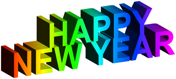 This png image - Happy New Year 3D Colorful Text PNG Clipart, is available for free download